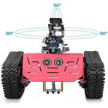 EO Roboy Toy Tank Robotic Car Kit Compatible Arduino Intelligent Robot Toys Boys Girls 8+ Line Tracking Ultrasonic Sensor Educational STEM Kits Toy - TankRoboticCar - View 4