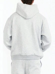 Mens 2-Piece Stacked Sweat Pant And Hoodie Tech Fleece Sweat Set - Gris - Voir 4