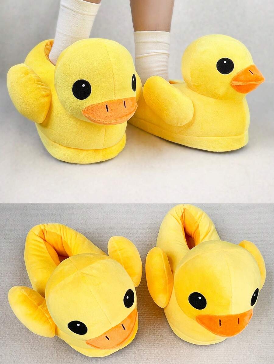 Divertidas zapatillas de pato, suaves y cómodas, zapatillas de casa lindas y peludas, calientes, antideslizantes, zapatillas de animales, zapatos de interior, regalos de cumpleaños y Navidad