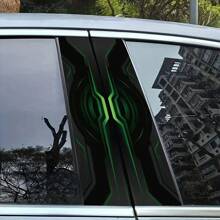 1 Pair (2pcs) Decorative Car B-Pillar Stickers, Colorful Patterns, Trimmable Size Fits Sedan, SUV, Truck, Protects Car Pillar From Scratches, Ideal For Holiday Vehicle Decoration