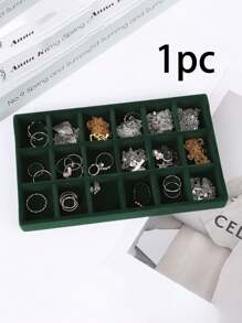 4 件/套天鹅绒珠宝托盘、珠宝展示托盘、珠宝收纳托盘、珠宝整理托盘、化妆品整理盒、化妆品展示托盘、时尚珠宝展示托盘、纯色珠宝托盘、可堆叠珠宝托盘、多隔间珠宝托盘、项链展示托盘、戒指收纳托盘、口红整理托盘，适用于梳妆台、珠宝展示架、卧室、珠宝参展商、珠宝整理器、珠宝整理器、化妆品收纳、化妆品展示