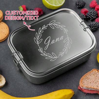 Personalized Stainless Steel Lunch Box With Name - Customizable With Various Designs, Names, And Text - Ideal For School, Work, Or Travel - A Stylish And Practical Gift For Everyone - Make Lunchtime Special With A Unique Touch!,Multi-Functional,Durable,Ornamental,Reusable,Exquisite,Stylish,High-Quality,Colorful,Modern,Custom,Personalized,Unique,Ideal Gifts For Him,Ideal Gifts For Her,Boyfriend,Dad,Girlfriend,Mom,Family,Friends,Tea Room,Home,Garden,Office,For Anniversaries,For Valentine's Day,For Mother's Day,For Birthdays,For Father's Day,For Graduation,For Weddings,For Housewarming