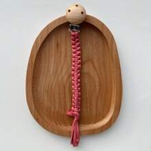 1 pieza Chupete de dentición de bebé hecho a mano a ganchillo con correa elástica para chupete - cordón trenzado - Ver 11