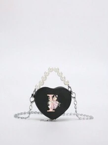 Miniborsetta elegante e carina, stampe di 26 lettere in stile ballerina, borsa a tracolla in PU con manico e porta-monete a forma di rossetto. Può essere utilizzato come porta-monete per rossetto, da portare a spalla o a tracolla. Adatto per uscite, viaggi e shopping. Perfetto come regalo per Natale, Ringraziamento, San Valentino o per il venerdì. Il regalo ideale. Romantico.