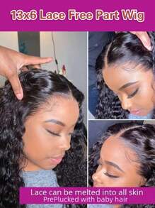 Tóc giả ren trong suốt 13x6 Tóc giả tóc thật Bob ngắn Afro Kinky xoăn phía trước bằng ren cho phụ nữ Tóc giả tóc thật xoăn sâu không cần keo Giá cả phải chăng 10-14 inch 150% Mật độ Thân thiện với người mới bắt đầu - SNatural - Xem 5