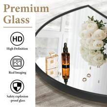 Wall Mirror- Gold Bathroom Mirror Metal Frame Half Circle Mirror DIY For Bathroom, Bedroom, Living Room, Cloakroom, Entryway Gifts