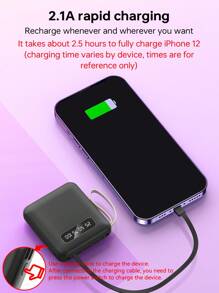 1个10000mAh 10W便携式移动电源，1个输入端口和3个输出端口，带充电器输出保护，兼容Type-C/Lightning/Micro充电输出接口 - 彩色 - 查看 3