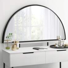 Wall Mirror- Gold Bathroom Mirror Metal Frame Half Circle Mirror DIY For Bathroom, Bedroom, Living Room, Cloakroom, Entryway Gifts