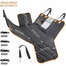 Dog Car Seat Cover, Dog Hammock For Car Back Seat, Car Dog Bed With Mesh Window And Storage Pocket, Waterproof, Nonslip, Scratchproof Dog Seat Cover For Cars/Trucks/Suv (Black)