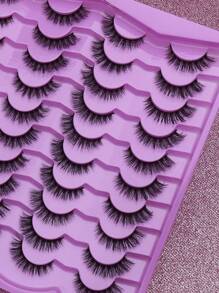 AYRMILLA 20 Pairs Cat Eye Eyelashes Fox Cat Eyes Natural False Eyelashes Fluffy Soft Dramatic 3D Mink Eye Black Thin And Long Eyelashes Multi-Layer Short Thick False Eyelashes Extended Large Volume False Eyelashes Makeup Products Cross Wedding Parties And Club Daily Work Meetings Natural False Eyelashes Comfortable Eyelashes Hairspring Cross Hand Eyelashes Wingtip Eyelashes Full False Lashes - màu đen - Xem 8