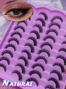AYRMILLA 20 Pairs Cat Eye Eyelashes Fox Cat Eyes Natural False Eyelashes Fluffy Soft Dramatic 3D Mink Eye Black Thin And Long Eyelashes Multi-Layer Short Thick False Eyelashes Extended Large Volume False Eyelashes Makeup Products Cross Wedding Parties And Club Daily Work Meetings Natural False Eyelashes Comfortable Eyelashes Hairspring Cross Hand Eyelashes Wingtip Eyelashes Full False Lashes - màu đen - Xem 1