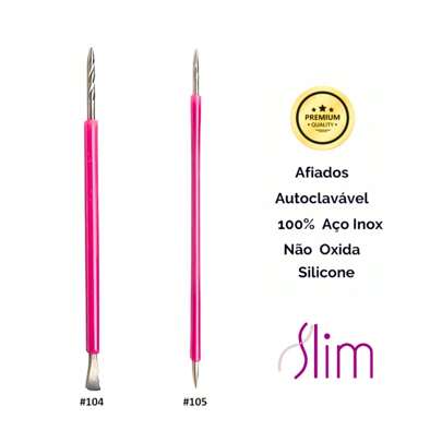 Palito unha + Espátula mista Slim Manicure Podologia