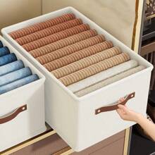 1pc Large Capacity Foldable Clothing Storage Box No Separate Layer Storage Box Clothing Storage Box Household Clothing Organizer Drawer Type Wardrobe Storage Box