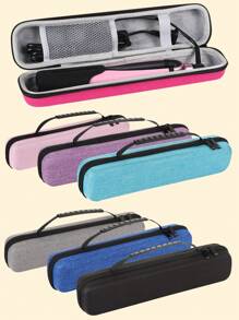 1 件返校季美发工具旅行收纳盒美发工具旅行收纳盒卷发收纳盒便携式直发器盒发饰收纳盒流行美发工具直发器旅行套装旅行配件 - 彩色 - 查看 3