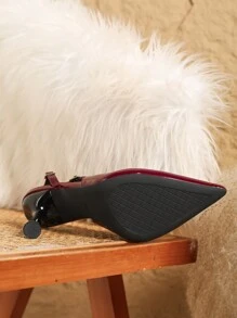 Damskie seksowne buty na wysokim obcasie ze szpilką i paskiem na klamrę, modne sandały na wysokim obcasie z odkrytymi palcami i spiczastym noskiem, buty na wysokim obcasie na formalne okazje i imprezy