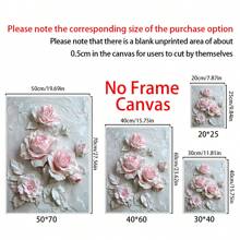 1PC Nghệ thuật vải hoa hồng trắng thanh lịch, Nghệ thuật treo tường phong cách kem hoa hồng hồng quyến rũ, Áp phích hoa vàng và trắng - Trang trí tường hoa hiện đại, Tranh hoa đen trắng trừu tượng cho phòng khách, phòng ngủ, văn phòng - Đã đóng khung và sẵn sàng để treo, Nghệ thuật treo tường phong cách kem hoa hồng hồng quyến rũ, Quán cà phê & Thư viện - Nhiều màu - Xem 3