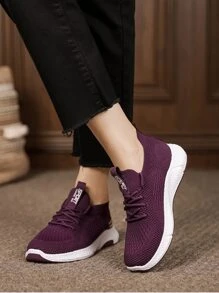 Zapatillas Deportivas de Running para Mujer. Adecuado para la Primavera, Verano, Otoño e Invierno. - Rojo - Ver 3