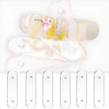 1/10pcs Magnetic Nail Display Plates, Reusable Nail Art Practice Tips, Press-On Fake Nail Colour Sample Holder, Manicure Tool With Unscented Attribute