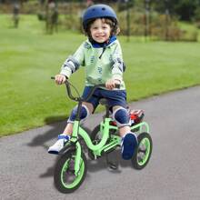 WUPYI 12" Inch Tricycle 3 Wheels Bicycle For Children Trike With Shopping Basket - Green - View 2