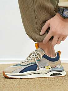 Zapatillas deportivas de moda para hombre de color sólido,combinan con todo,Tenis Hombre Casuales de Moda Fashion,nuevas para 2024 y transpirables,adecuadas para caminar,deportes al aire libre, correr, hacer ejercicio, fitness, fiesta, fiesta, uso diario. - Blanco - Ver 5