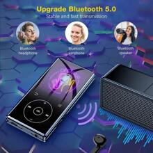 MP3-Player, 32 GB, Bluetooth 5.0, verlustfreier Musik-Player, HiFi, tragbarer Lautsprecher, integrierter Lautsprecher, Video, Sprachaufnahme, FM-Radio, E-Book,  2,4-Zoll-HD-Bildschirm