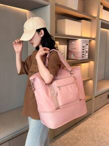 Sac de voyage pliable, sac à dos, sac de rangement grande capacité, sac de maternité pour l'hôpital, sac de bagage pour dortoir d'étudiant, sac de séparation humide et sec, sac de nuit, sac de sport, unisexe pour voyages, fitness, natation, sac de toilette de voyage, sac de rangement de maquillage, sac de plage, sacs essentiels pour les vacances, fournitures scolaires, essentiels de voyage, pour dames, pour le collège, la salle de bain