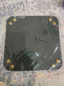 1pc Leather Jewelry Tray For Rings, Earrings And Bracelets; Storage Organizer For Nightstand And Dresser; Catchall Tray For Watch And Coin; Phone And Key Holder With Printed Gold English Words, Gift For Valentine's Day,Boho Vibes,For Holiday Beach, Bathroom Collection, Bedroom Collection, Large Capacity