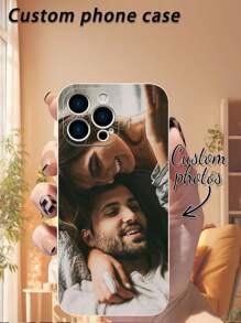 1pc Customizable Wedding Photo Matte White Ultra-Thin Phone Case, Compatible With Samsung A32/A52 And Apple 17ProMax/16ProMax 15 14 13 12 11 XR, Clear, Fashionable, Colorful, Cute, Minimalist, Matching Phone Case, Kawaii Customized, Personalized, Unique, Gift For Friends, Girlfriends, Mothers