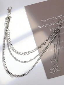 1 Piece Of Hip-Hop Punk Metal Pants Chain With Thorns And Thorns, Versatile Waist Chain, Spot Wholesale, Casual Pants Chain, Waist Chain For Women Summer, School