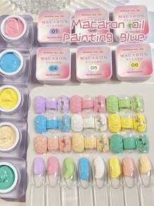 6ml 马卡龙油画凝胶指甲油可剥离紫外线凝胶 9 种颜色可供选择 持久指甲油凝胶 适合居家美甲沙龙