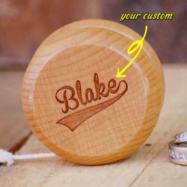 10pcs,50pcs,Personalized Ring Bearer Keepsake Yo-Yo Custom Name Ring Bearer Thank You Gift Personalized Yo Yo Ring Bearer Wedding Gift Wedding Thank You Wood Yo-Yo,Perfect For Birthdays, Anniversaries, Valentine's Day, Weddings