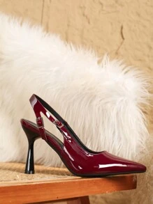 Damskie seksowne buty na wysokim obcasie ze szpilką i paskiem na klamrę, modne sandały na wysokim obcasie z odkrytymi palcami i spiczastym noskiem, buty na wysokim obcasie na formalne okazje i imprezy