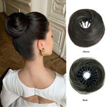 Synthetic Hair Bun Scrunchie, Fake Messy Bun, Natural Fluffy Dish Hair Accessories, Fashionable & Versatile Hair Decoration - Multicolor - View 8