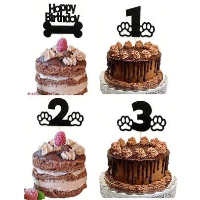 1pc Cake Topper 1st Birthday Cake Decoration, Dog First Years Old Birthday Decoration