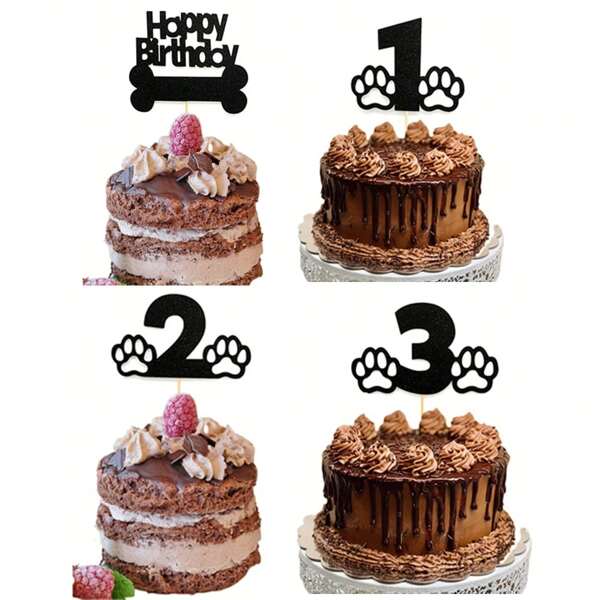 1pc Cake Topper 1st Birthday Cake Decoration, Dog First Years Old Birthday Decoration