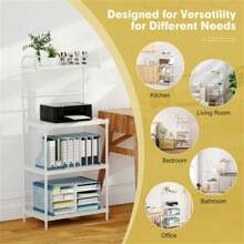 4 Layer Storage Shelf White