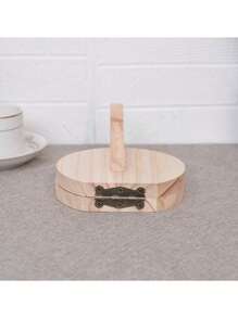 1pc Wooden Handled Dough Press, Multi-Purpose Pastry Mold, Round Shape, For Making Dumpling Skin, Bun Skin, Mochi Etc. - Multicolor - View 6