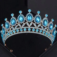 1 PIEZA Deslumbrante corona de cristal Tiaras y coronas para fiestas, bailes de graduación para mujeres, accesorios de boda y pelo, joyería, tocado de regalo