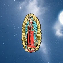 Broche de cadena de sombrero de la Virgen María, decoración de moda para ropa, bolso, sombrero, accesorio versátil, adecuado como un pequeño regalo para amigos y compañeros de clase - Multicolor - Ver 4