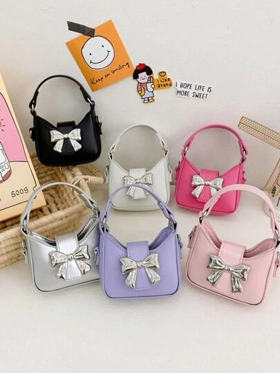 新款甜美可爱蝴蝶结手提包，礼物多种颜色可选，适合公主风格，可手提或肩背