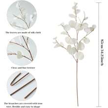 Nep lange eucalyptus appelblad huisdecoratie herfstkleur enkele tak boombladeren, geschikt voor hotel, bruiloft decoratie, esthetiek