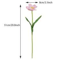 6pcs Blooming Tulip Artificial Flowers 20in Real Touch Faux Tulips Lifelike PU Silk Tulips Flowers With Stems Green Leaves Fake Flowers Bouquets Arrangements Spring Decor Fake Flower For Dining Table Flowers Centerpiece Arrangement, Home Office Aesthetic Room Décor, Valentine's Day Gift Easter