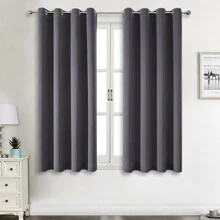 1 Paneel / 2 Paneele / Mehrere Größenoptionen, Premium-Gardine mit dreifacher Gewebekonstruktion, schwer verdunkelnd und wärmeisolierend, mit Ösen an der Oberseite, geeignet für Schlafzimmer, Wohnzimmer, Esszimmer, Küche, blockiert Licht und bietet Privatsphäre - Dunkelgrau - Übersicht 34