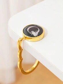 1 Set de soporte plegable para billetera con diseño de letra floral, soporte de escritorio metálico para billetera, gancho de moda para bolsos y organizador de escritorio de oficina para mujeres, ganchos adhesivos, perchero toallero, decoración de pared para dormitorio, perchas, ganchos, percha, artículos para volver a la escuela, estanterías, organización y almacenamiento, soporte para llaves, soporte para llaves de pared, percha para llaves, gancho adhesivo, percha de puerta, decoración de habitación, accesorios de cocina - Multicolor - Ver 13