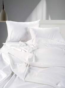 duoxia Bed Sheet, All Size - 60 Thread Count Sateen Weave, Soft & Breathable Hotel/Motel Quality, Flat Sheet, No Elastic