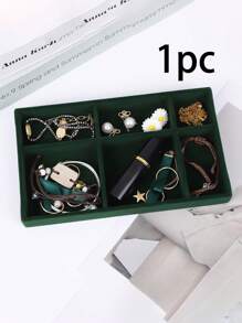 4 件/套天鹅绒珠宝托盘、珠宝展示托盘、珠宝收纳托盘、珠宝整理托盘、化妆品整理盒、化妆品展示托盘、时尚珠宝展示托盘、纯色珠宝托盘、可堆叠珠宝托盘、多隔间珠宝托盘、项链展示托盘、戒指收纳托盘、口红整理托盘，适用于梳妆台、珠宝展示架、卧室、珠宝参展商、珠宝整理器、珠宝整理器、化妆品收纳、化妆品展示