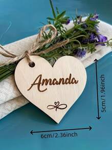 Customized Wooden Craft Hanging Decor - Heart Shaped Wooden Plaque, Creative Home Decoration, Small Gift For Significant Other/Parents/Kids/Friends Gifts Birthday Graduation