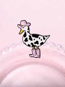 1pc Funny Duck Enamel Pin Cute Milk Cow Brooch Pines Lapel Pins Badge On Backpack Clothing Accessories Cosplay Jewelry Friends Gifts