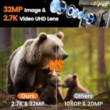 XTU Wildlife Camera 2.7K 32MP Solar Trail Camera Night Vision Waterproof IP66 0.2s Trigger Speed 2500mAh Rechargeable Battery For Garden Monitoring UK - Uk1 - View 4