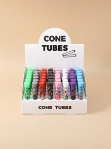 1/8/48Pcs116mm 印花草本锥形储存管，挤压式封盖具有儿童安全性，高品质医用级塑料材料，香烟和雪茄储存盒，烟草和香料盒，不可或缺的家用储存管和吸烟配件，送给家人和朋友的绝佳礼物，烟店热销商品。